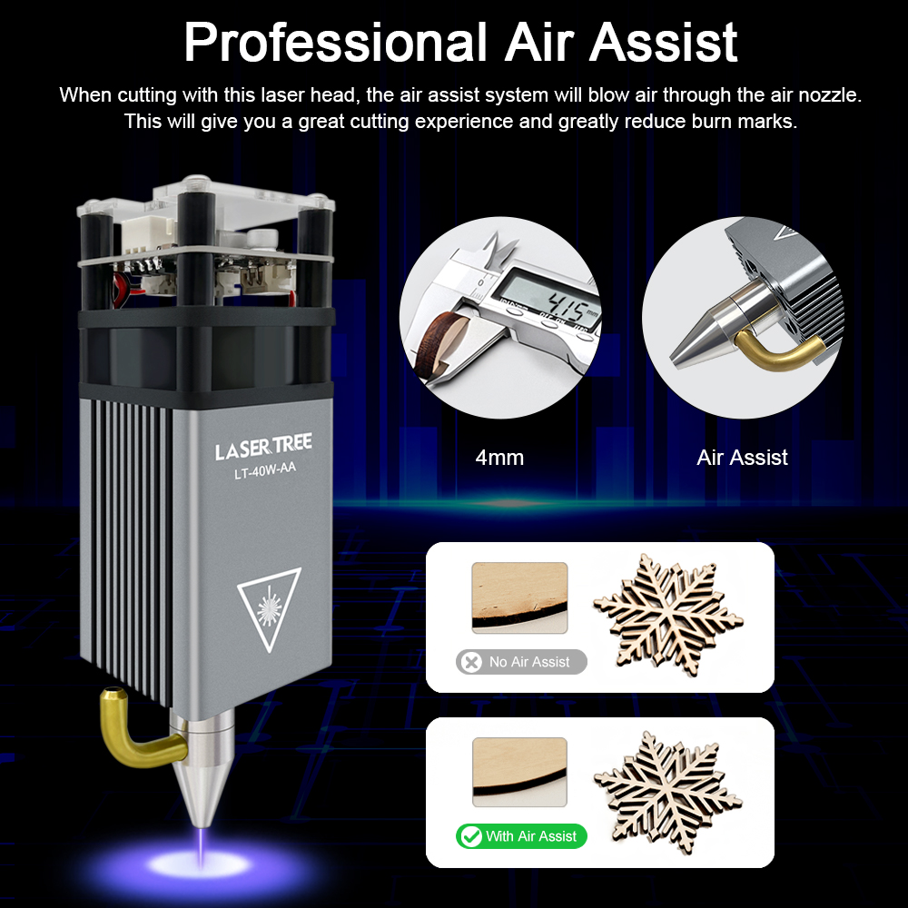 LASER TREE 5 Вт Air Assist Мет – обзор и цена Industrial Laser Engraver
